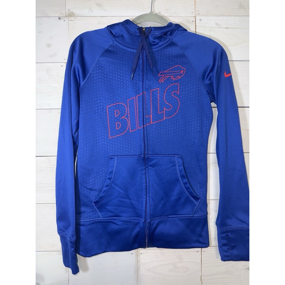 Nike Buffalo Bills Therma Fit Zip Up Sweatshirt Women's Sz XS Blue NFL